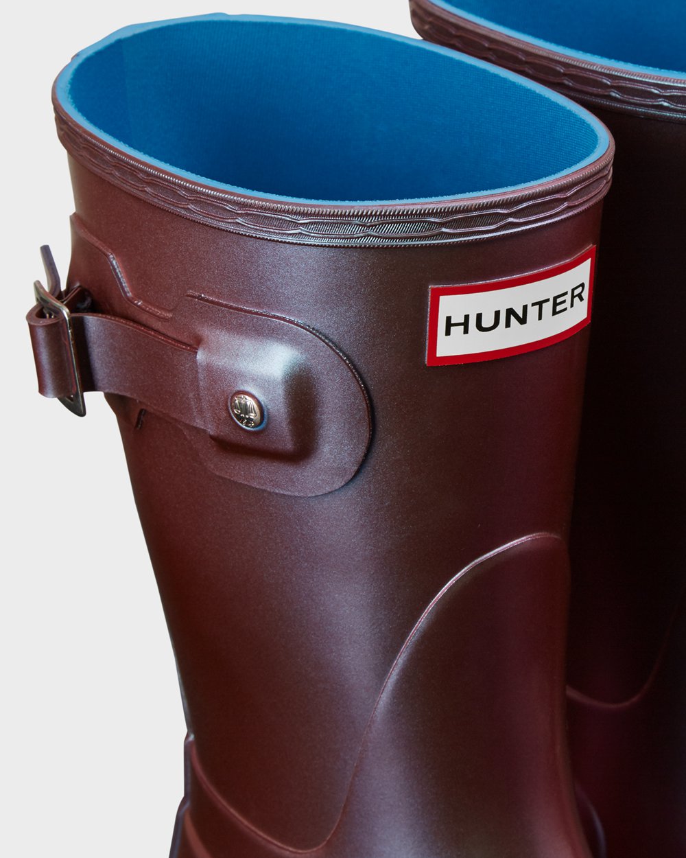 Botas de Lluvia Cortas Hunter Mujer - Original Nebula - Azules - RDIEFYH-58